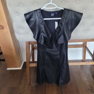 Gap faux leather dress